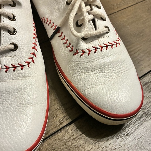 Keds Champion Pennant Leather Lace Up Sneakers Tennis Shoes 8 Like New - Picture 4 of 13